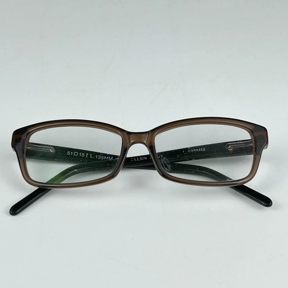 Ellen Tracy Womens Eyeglasses Frame Navari Brown Plastic Full Rim 51-15-135 mm‎